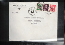Algeria 1957 Interesting Airmail Letter - Lettres & Documents