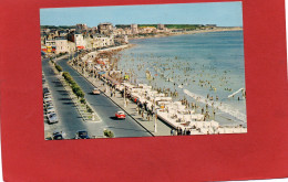 85-----LES SABLES D'OLONNE--La Plage Et Le Remblai Pris De L'hôtel Beau-Rivage--voir 2 Scans - Sables D'Olonne