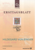 Germany Deutschland 1998-11 Hildegard Von Bingen, Writer Composer Philosopher, Music, Canceled In Bonn - 1991-2000