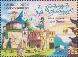 Georgia 2024 Mi# Stamp Created By Artificial Intelligence (AI) - What Expresses Your Georgia? * * - Georgia