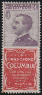 122 - Italia Regno -.Pubblicitari 1924/25 - 50 C. Columbia N. 11. Cat. € 150,00.MNH - Publicité