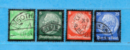 (Us8) Germania Reich - Impero - 1934 - Yv. 504-505-506-508. Usata - Used Stamps