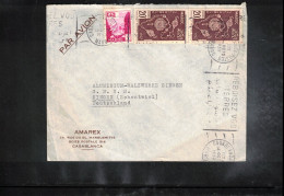 Maroc 1953 Interesting Airmail Letter - Brieven En Documenten