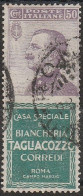 123 - Italia Regno -.Pubblicitari 1924-25 - 50 C. Tagliacozzo N. 17. Cert. R. Diena. Cat. € 1400,00. - Publicity