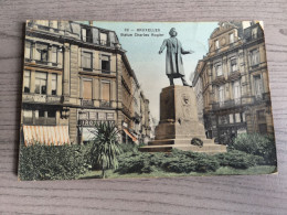 32 Bruxelles Statue Charles Rogier 1909 Édition Grand Bazar Anspach Brussel In Kleur - Monuments