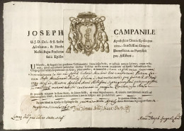 Joseph Campanile Literas Inspecturis Mf.016.bis.1 - Décrets & Lois