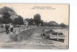 GRAY - Quai Villeneuve - Canal De La Saône - Très Bon état - Gray