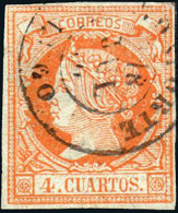 Lugo - Edi O 52 - 4 C.- - Mat Fech. Tp. II "Monforte" - Used Stamps