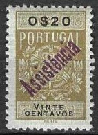 Revenue/ Fiscal, Portugal 1946 - ASSISTÊNCIA S/ Estampilha Fiscal -|- 0$20 - MNH - Ungebraucht