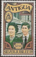 ANTIGUA 1977 Royal Visit - $2.50 - Queen And Prince Charles MNH - Antigua And Barbuda (1981-...)