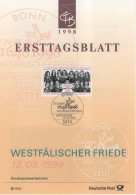 Germany Deutschland 1998-09 350 Jahre Westfalischer Friede, Peace Of Westphalia, Canceled In Bonn - 1991-2000
