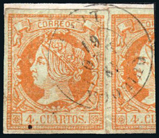 Lugo - Edi O 52 - 4 C.- Mat Fech. Tp. II "Quiroga" - Used Stamps