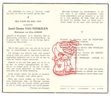DP Jozef Van Winkelen ° Brussegem Merchtem 1897 † Strombeek-Bever Grimbergen 1964 Lignier De Schryder Van Hove Copman - Images Religieuses