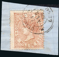 Lugo - Edi O 96 - 50 Milm.- Fragmento Mat Fech. Tp. II "Quiroga" - Used Stamps