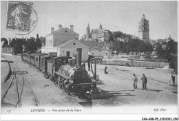 CAR-ABDP5-37-0491 - LOCHES - VUE PRISE DE LA GARE - TRAIN - Loches