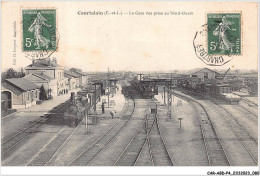 CAR-ABDP4-28-0388 - COURTALAIN - LA GARE VUE PRISE AU NORD-OUEST - Courtalain