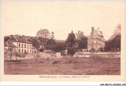 CAR-ABDP3-27-0347 - MENILLES - LE CHATEAU - L'EGLISE ET LA MAIRIE - Autres & Non Classés