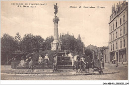 CAR-ABDP3-25-0324 - EXCURSION EN FRANCHE-COMTE - BESANCON - PLACE ET FONTAINE FLORE - Besancon