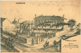 Carvin - Coin De La Rue Du Centre - Feldpost - Autres & Non Classés