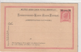 ÖSTERREICH - 1890, LEVANTE, GA P11b - Postkarten