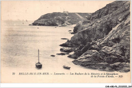 CAR-ABDP6-56-0655 - BELLE-ISLE-EN-MER - LOCMARIA - LES ROCHERS DE LA METAIRE ET LE SEMAPHORE - Belle Ile En Mer