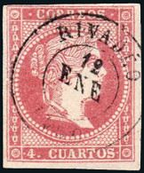 Lugo - Edi O 48A - 4 C.- Mat Fech. Tp. II "Rivadeo" - Used Stamps