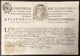 Fr Ludovicus De Ludovico Episcopus Polycastrensis Mf.016.bis.3 - Décrets & Lois