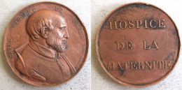 Médaille En Cuivre Hospice De La Maternité. Saint Vincent De Paule, Par Jeuffroy - Other & Unclassified