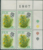 Fiji 1971 SG443 15c Flowers Corner Block MNH - Fidji (1970-...)