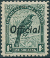 New Zealand Official 1936 SGO118 1/- Deep Green Parson Bird MLH - Autres & Non Classés