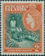 Pitcairn Islands 1957 SG27 2/- Wheelbarrow MLH - Pitcairn