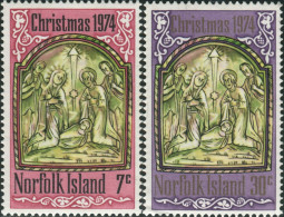 Norfolk Island 1974 SG156-157 Christmas Nativity Set MNH - Sonstige & Ohne Zuordnung