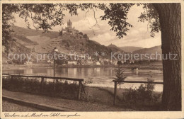 71603626 Cochem Mosel Uferpartie Bei Sehl Blick Zur Burg Kupfertiefdruck Cochem - Cochem