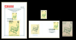 PAKISTAN 2024 MNH FDC BROCHURE WWF W.W.F INTERNATIONAL DAY OF MARKHOR ANIMAL SOUVENIR SHEET - Pakistan