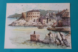 LA MARINE DE CENTURI - CORSE - Aquarelle Originale De Robert LEPINE ( 20 - 2B Haute Corse ) - Bastia