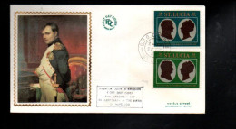 SAINT LUCIE FDC 1969 NAPOLEON 1 ER ET IMPERATRICE JOSEPHINE - Napoléon