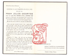 DP Jules Degryse / Top ° Winnezele FR Nord 1877 † Watou Poperinge BE 1962 - Devotion Images