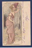CPA Art Nouveau Femme Girl Woman écrite - Autres & Non Classés