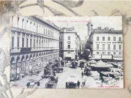 CPA Toulouse - Arcades Du Capitole - Lithographie Labouche - Byrrh Tramway Kiosque Café - Toulouse