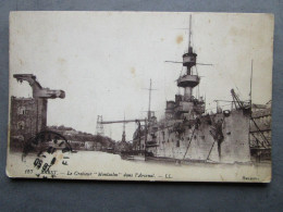 CP 29 BREST - Dans L'Arsenal Le Croiseur Léger "  MONTCALM " Marine Militaire La Galissonnière  Posté FM 1917 - Brest