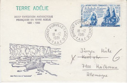 TAAF Cover Terre Adelie 32 Expedition Française Terre Adelie Ca Dumont D'Urville / Terre Adelie 18.12.1981 (AW212) - Brieven En Documenten