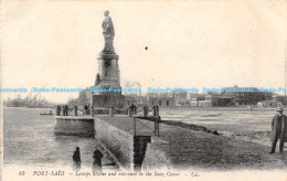 R177168 Port Said. Lesseps Statue And Entrance To The Suez Canal. LL. Levy Fils - World
