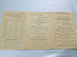 MONS:PUBLICITE DE LA BIJOUTERIE CAPOUILLEZ FRES 46 RUE DE LA CHAUSSEE-23 RUE DES CAPUCINS +PLAN DE MONS - Advertising