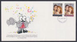 GB Great Britain 1986 Private FDC Royal Wedding, Prince Andrew, Sarah Ferguson, Royal, Royalty, First Day Cover - Briefe U. Dokumente