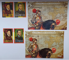 Belgie 2000 Keizer Karel - Complete Set Met Spanje - (2 Scans) MNH - Souvenir Cards - Joint Issues [HK]