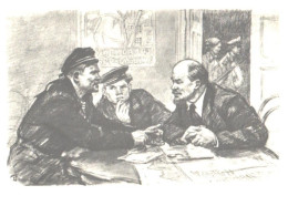 N.N.Zhukov:Revolutionary V.I.Lenin Hearing News From Front, 1969 - Politicians & Soldiers