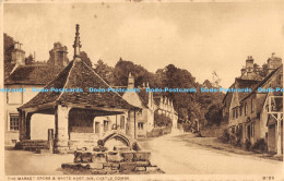 R177952 The Market Cross And White Hart Inn. Castle Combe. Borough Series. 1932 - Monde