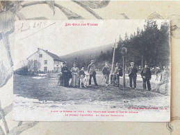 CPA Les Cols Des Vosges - Col Frontière Entre St-Dié Et Colmar Le Poteau Frontière - Au Col Du Bonhomme - Animée - Saint Die