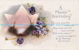 R178827 Greeting Postcard. A Happy Birthday. Poem And Flowers. Wildt And Kray. L - Monde