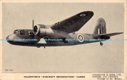 R178828 Valentines Aircraft Recognition Cards. Blackburn Botha I - Monde